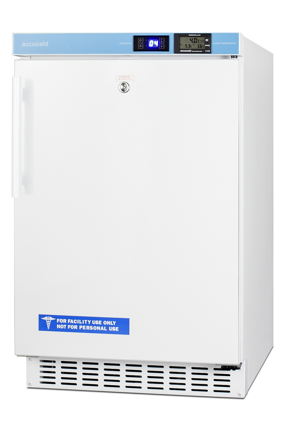 MOMCUBE breast milk refrigerator for built-in or freestanding use under ADA compliant counters